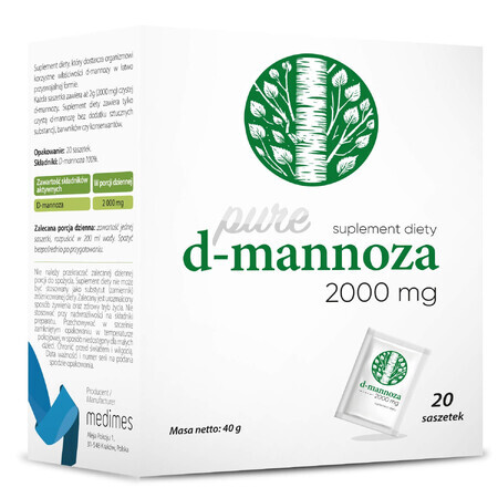 D-mannose, 2 g x 20 zakjes