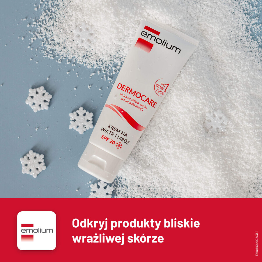 Set Emolium Dermocare, Wind- und Frostcreme, ab Tag 1, SPF 20, 2 x 75 ml + Badeemulsion, 50 ml gratis