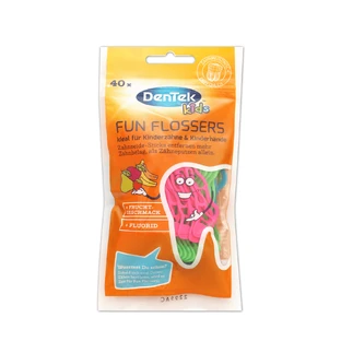 DenTek Kids Fun Flosser, wykałaczki z nicią dentystyczną dla dzieci, 40 sztuk