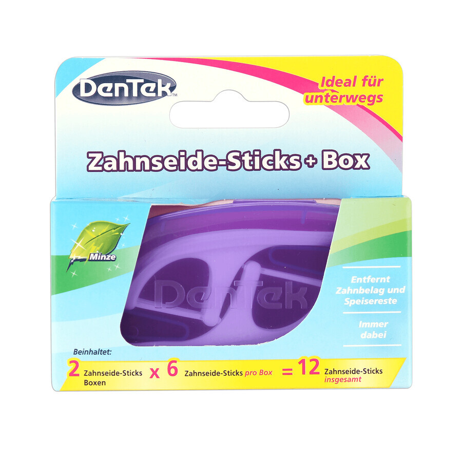 DenTek On-The-Go tandzijde tandenstokers, 12 stuks