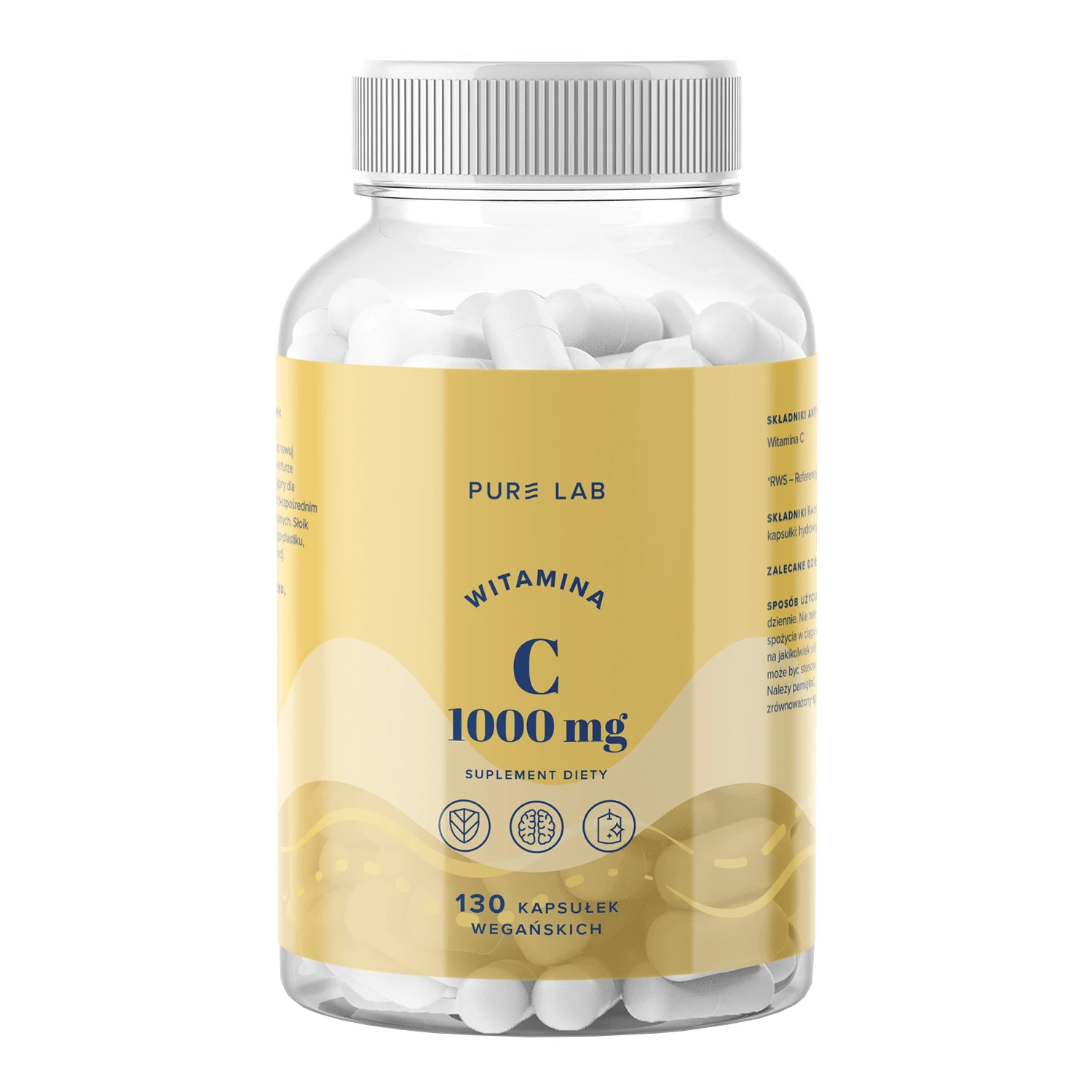 Pure Lab Vitamine C 1000 mg, 130 plantaardige capsules