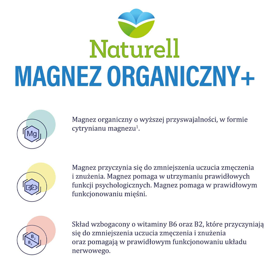 Naturell Organisch Magnesium+, 100 capsules