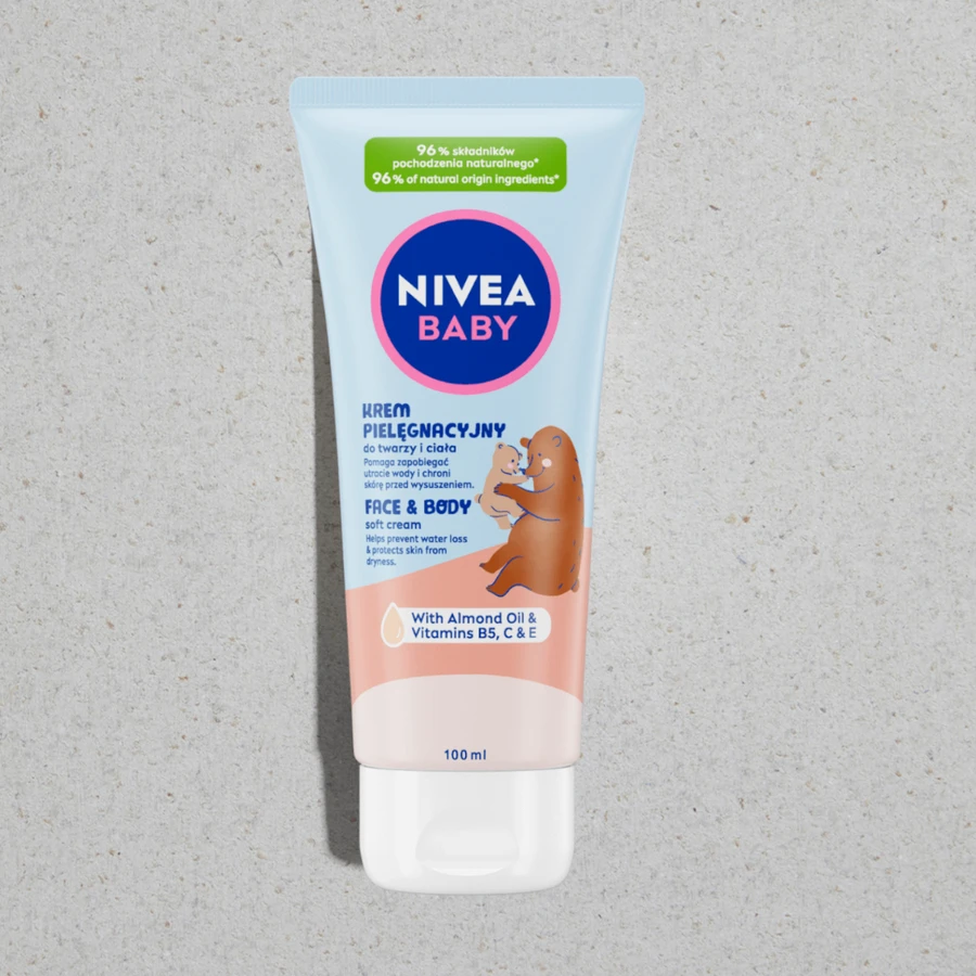 Nivea Baby, gezichts- en lichaamsverzorgingscrème, vanaf dag 1, 100 ml