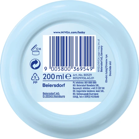 Nivea Baby, crème de soin pour le visage et le corps, dès le premier jour, 200 ml