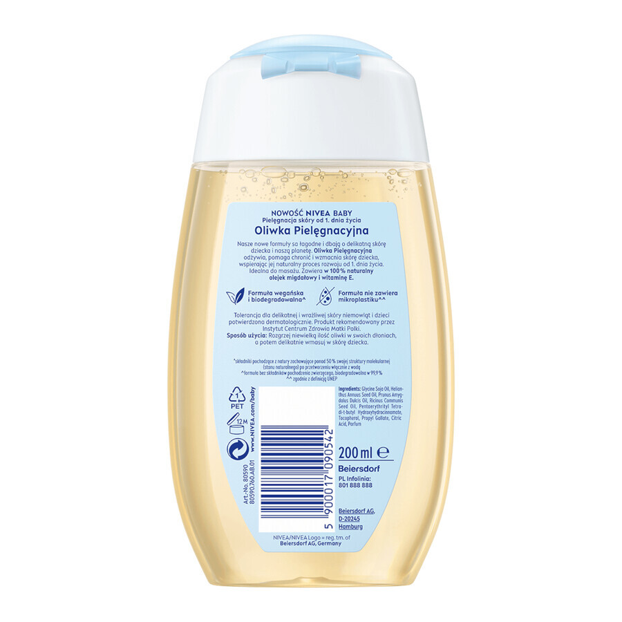 Nivea Baby, voedende olie, vanaf de eerste dag van het leven, 200 ml