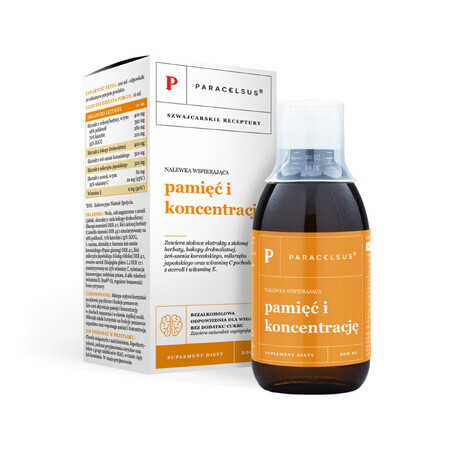 Paracelsus Memory and concentration support tincture, 200 ml