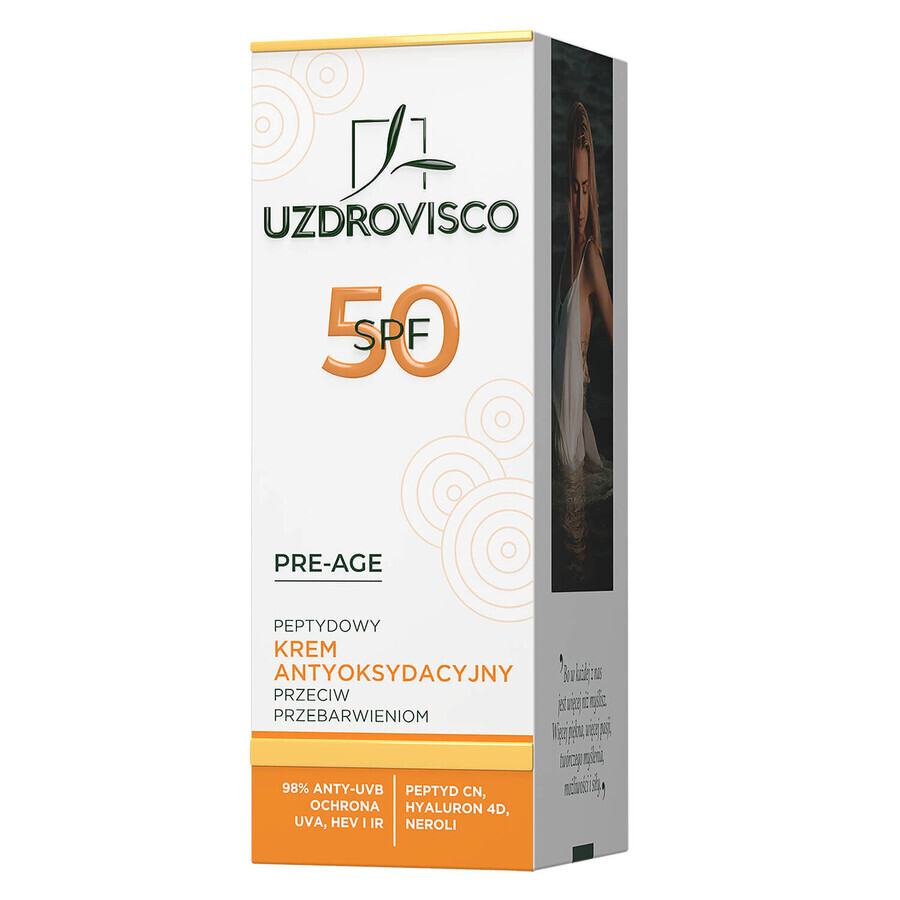 Uzdrovisco Pre-Age, antioxidant crème tegen hyperpigmentatie, SPF 50, 50 ml