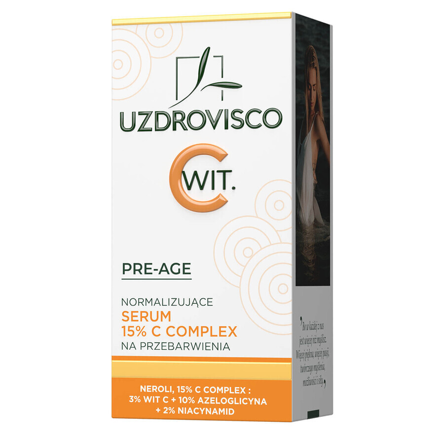 Uzdrovisco Pre-Age, normaliserend serum met vitamine C 15%, 30 ml