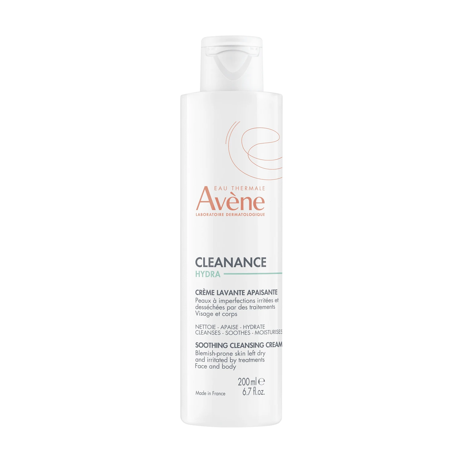 Avene Cleanance Hydra, reinigende en verzachtende crème voor gezicht en lichaam na farmacologische behandelingen, 200 ml