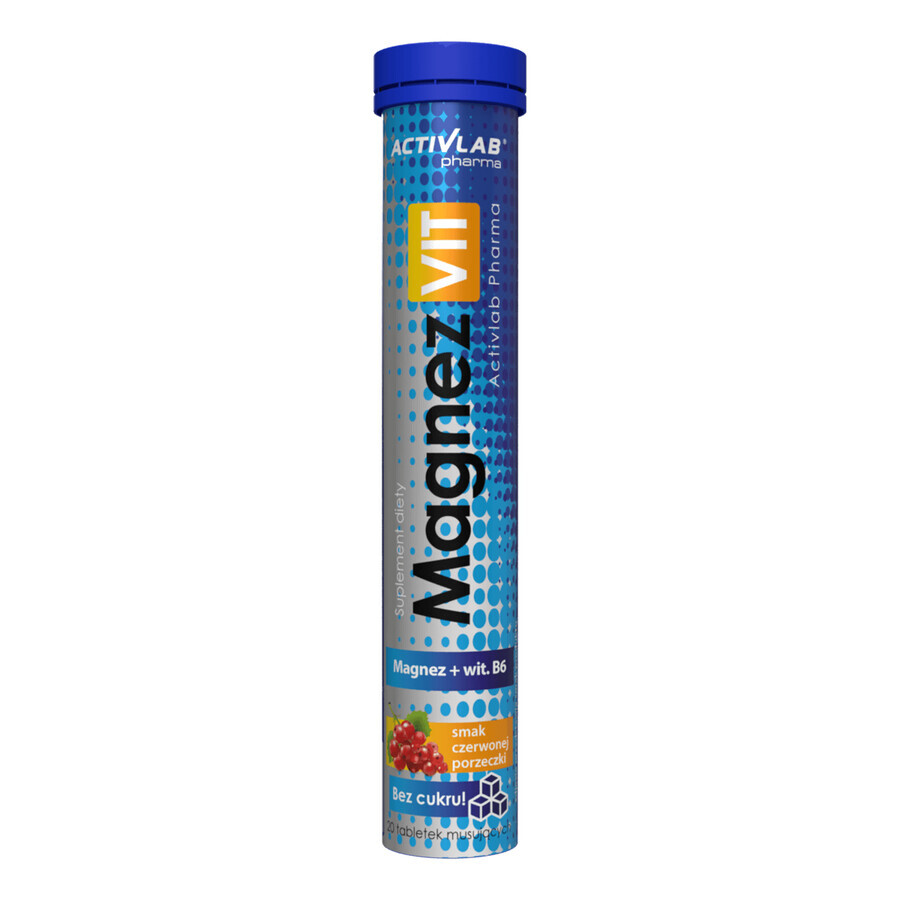 Activlab Pharma MagnezVit, without sugar, red currant flavor, 20 effervescent tablets