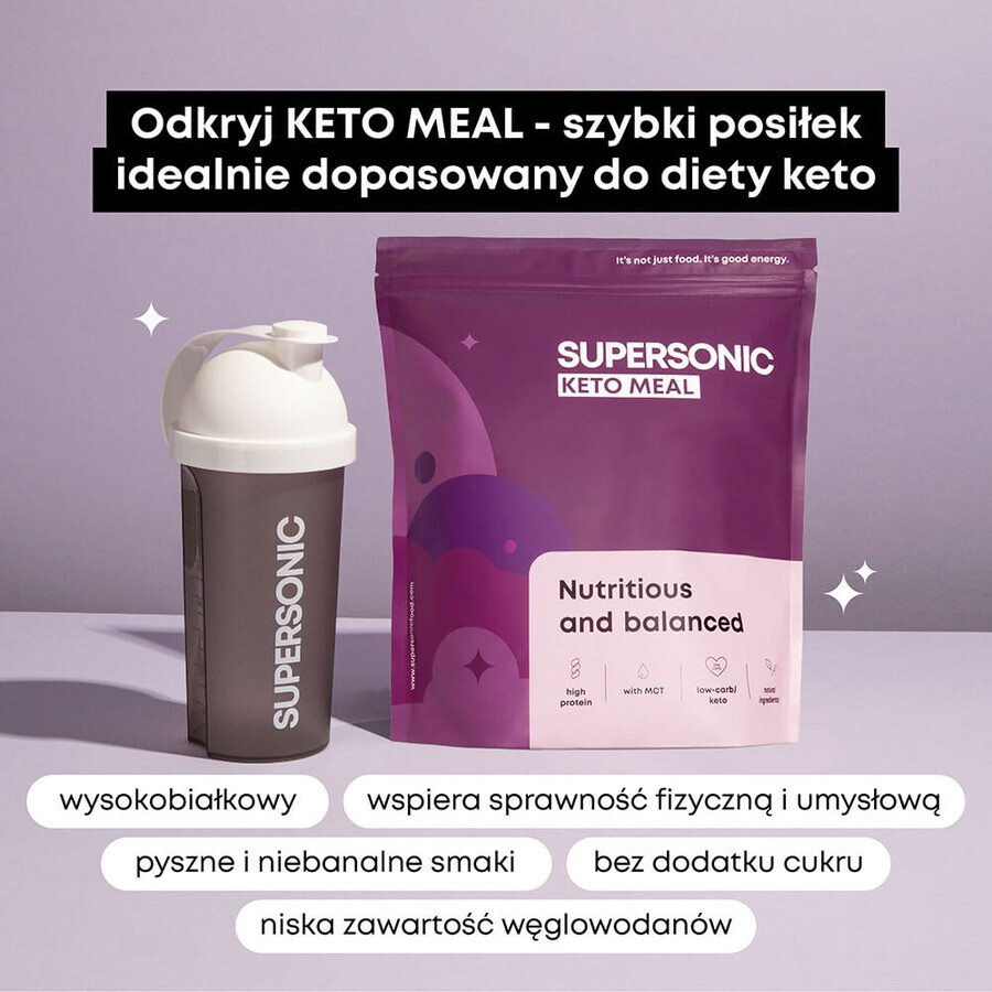 Supersonic Keto Meal, aromă fructe de pădure cu lime, 80 g