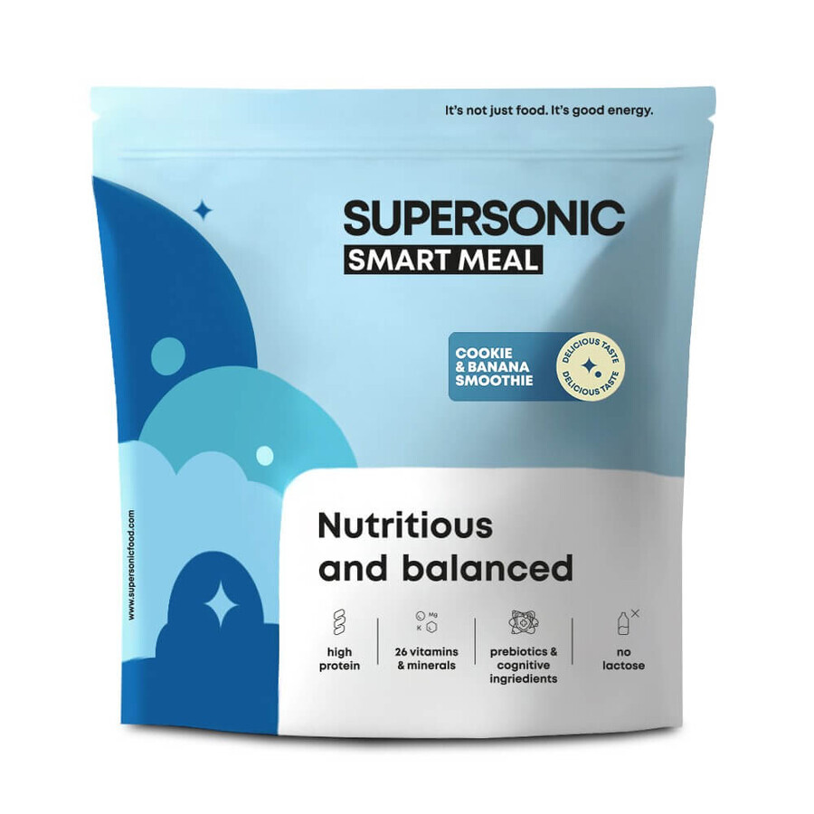 Supersonic Wholesome Smart Meal, koekjes- en bananensmoothiesmaak, 1,3 kg