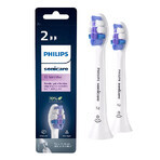 Philips, vervangende opzetborstels voor Sonicare S Sensitive sonische tandenborstel, HX6052/10, 2 stuks