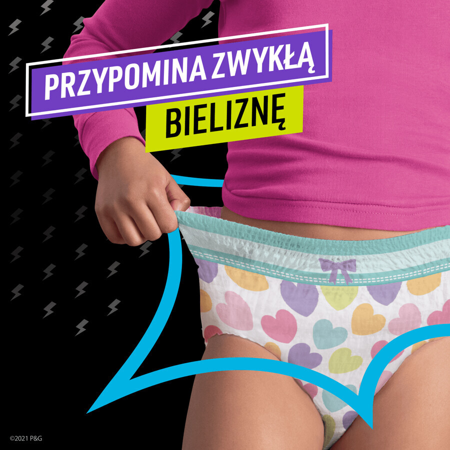 Pampers Ninjamas Pyjama Pants, pannolini per bambine. 8-12 anni, 27-43 kg, 9 pz.