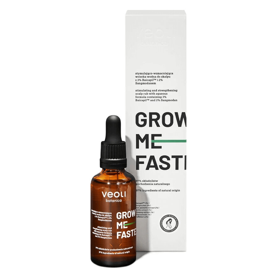 Veoli Botanica Grow Me Faster, stimulerend en versterkend hoofdhuidwater, 50 ml