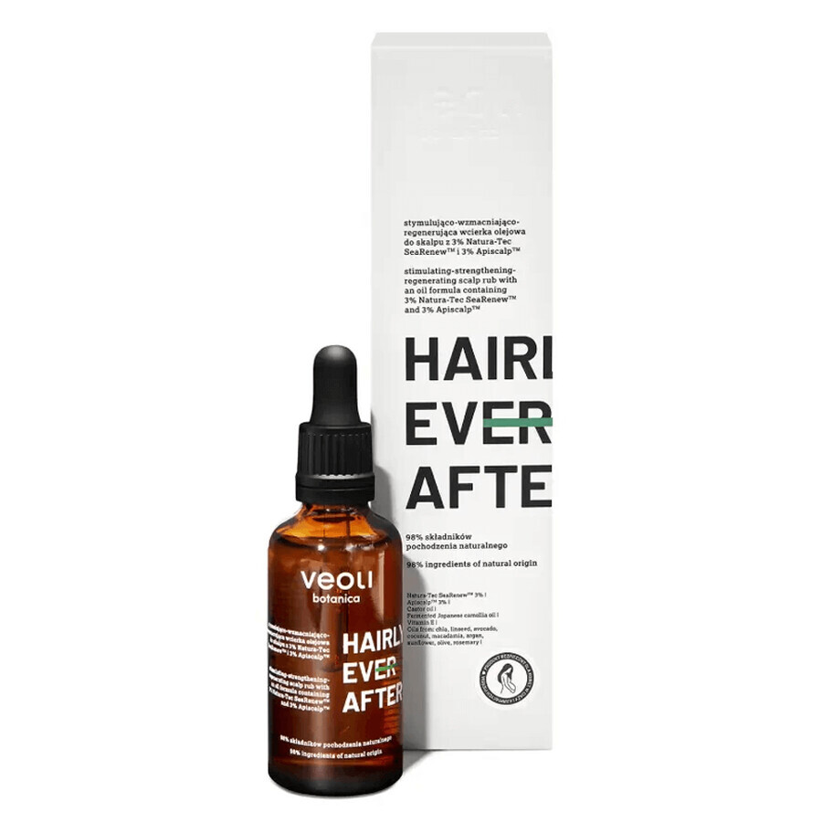 Veoli Botanica Hairly Ever After, olio per cuoio capelluto stimolante, rinforzante e rigenerante, 50 ml