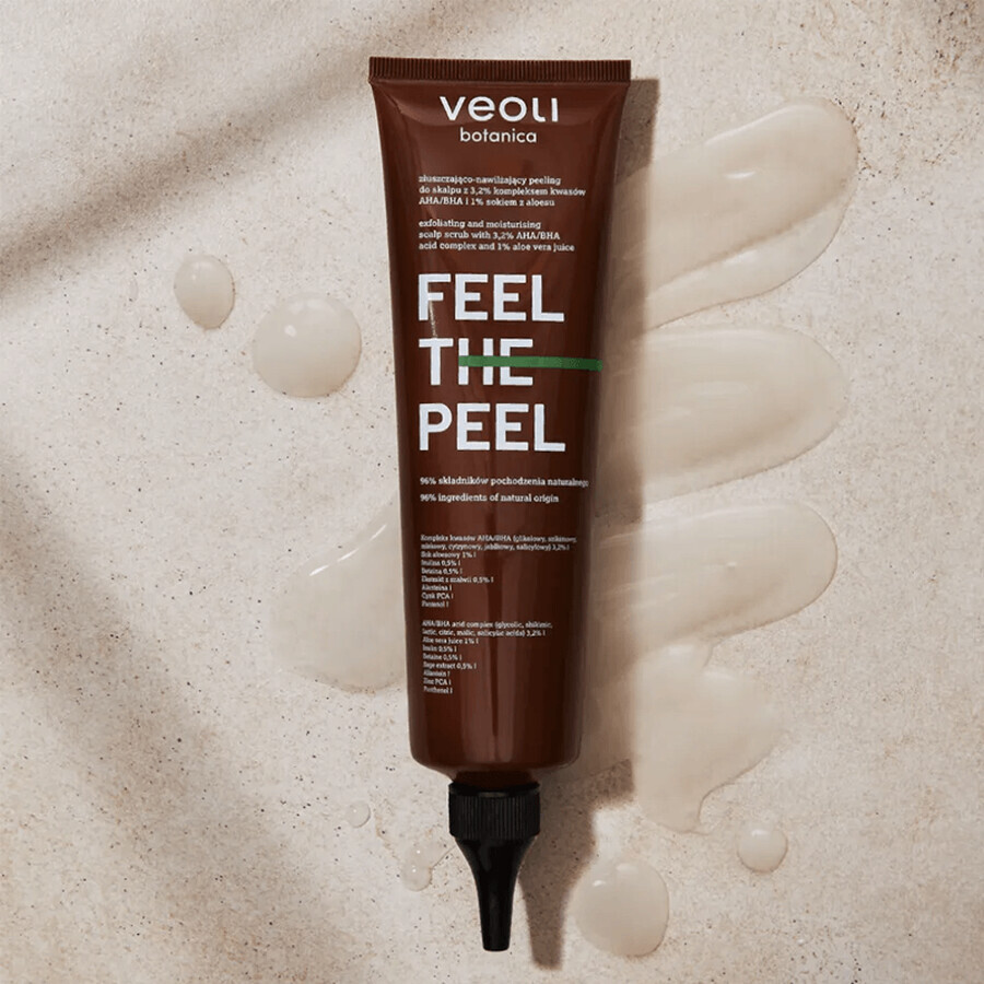 Veoli Botanica Feel The Peel, scrub exfoliant și hidratant pentru scalp, 150 ml