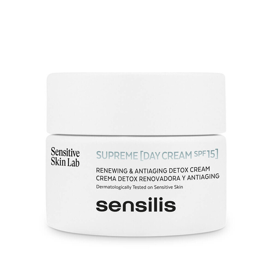 Sensilis Supreme set, dagcrème, SPF15, 50 ml + oogcrème, 20 ml + gratis cosmetisch tasje