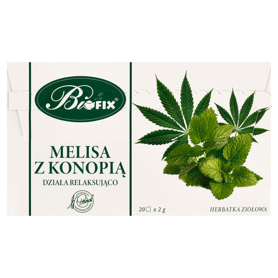 Bi Fix Melissa au Chanvre, tisane, 2 g x 20 sachets 