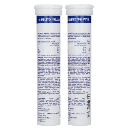 SEMA Lab Electrolitos, sabor fruta tropical, 20 comprimidos efervescentes