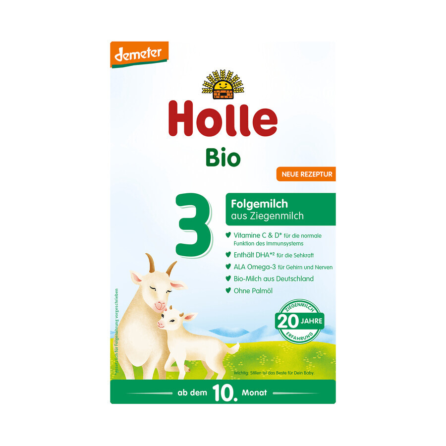 Holle Bio 3, a base di latte di capra, da 10 mesi, 400 g