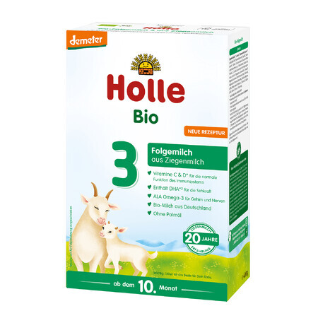 Holle Bio 3, a base di latte di capra, da 10 mesi, 400 g