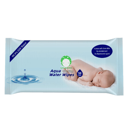 Luna Bambini Aqua Water Wipes set, șervețele umede, apă, 10 x 50 bucăți