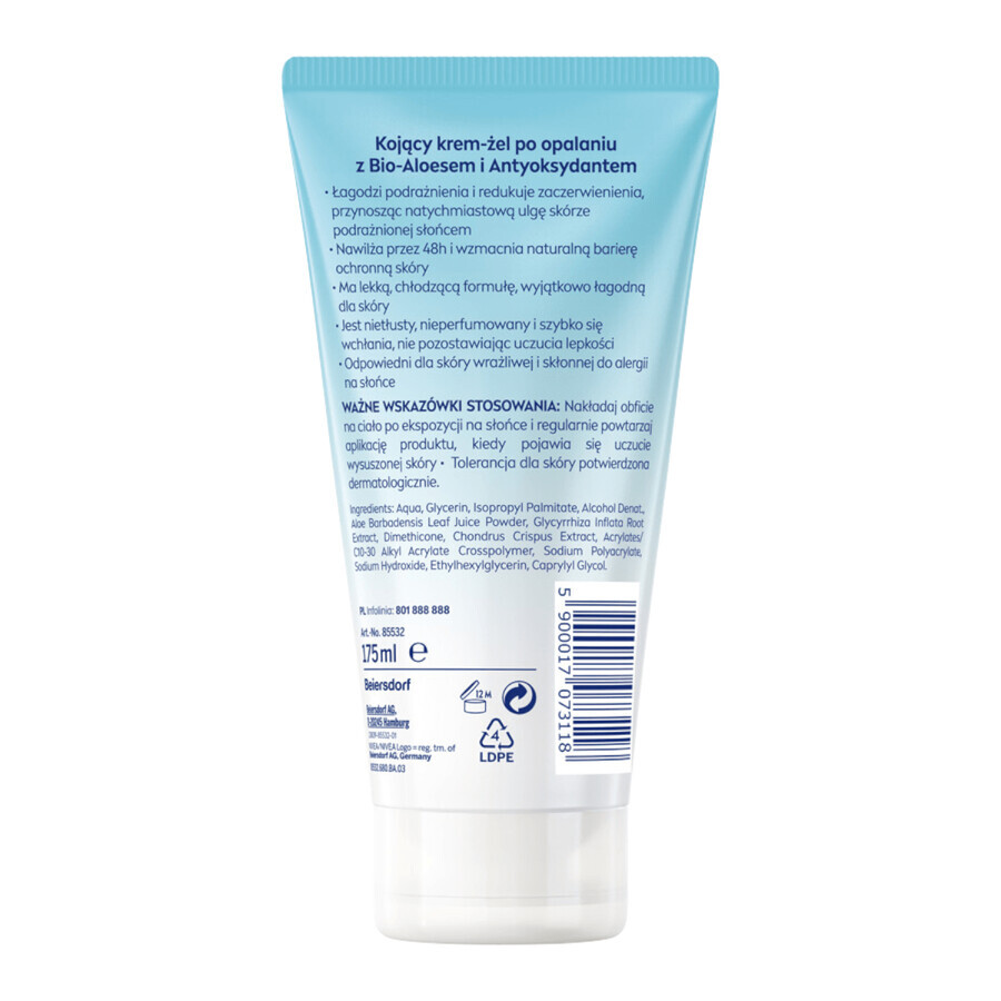 Nivea Sun Sensitive SOS, beruhigendes Creme-Gel nach dem Sonnenbad, 175 ml