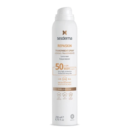 Sesderma set, C-Vit Radiance, verhelderende lichaamsmelk, 250 ml + Repaskin, heldere zonnebrandspray, SPF 50, 200 ml 