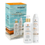 Coffret Sesderma, C-Vit Radiance, lait corporel illuminant, 250 ml + Repaskin, spray solaire transparent, SPF 50, 200 ml 