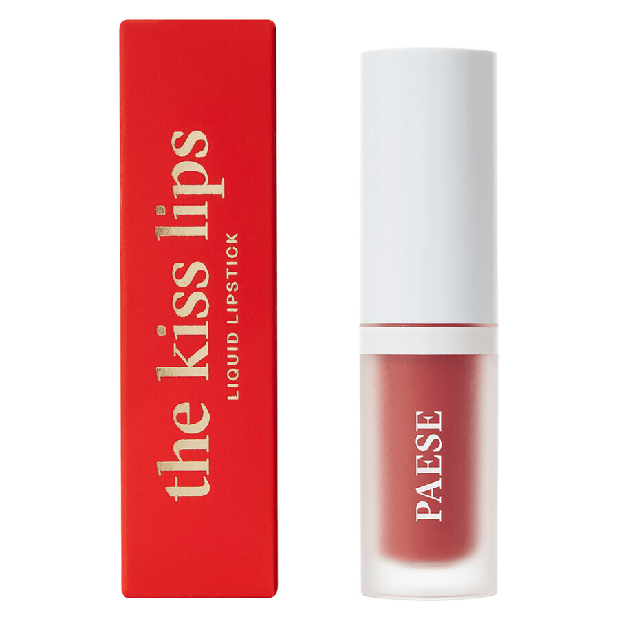 Paese The Kiss Lips, vloeibare lippenstift, 02 Nude Coral, 3.4 ml