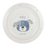 Canpol Babies, plastic plate for children, Cute animals, 4/411, blue, from 9 months, 1 pc