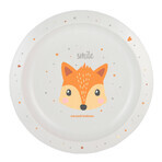 Canpol Babies, plastic plate for children, Cute animals, 4/411, orange, from 9 months, 1 pc