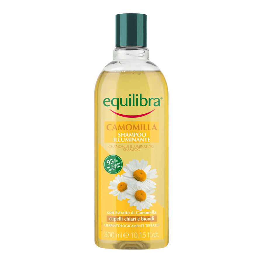 Equilibra Vitaminica set, crème lissante pour les yeux, 15 ml + Camomila, shampooing éclaircissant à la camomille, 300 ml