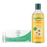 Set Equilibra Vitaminica Ace, herstellende vitamineampullen, 2,5 ml x 7 ampullen + Camomila, verhelderende kamille shampoo, 300 ml