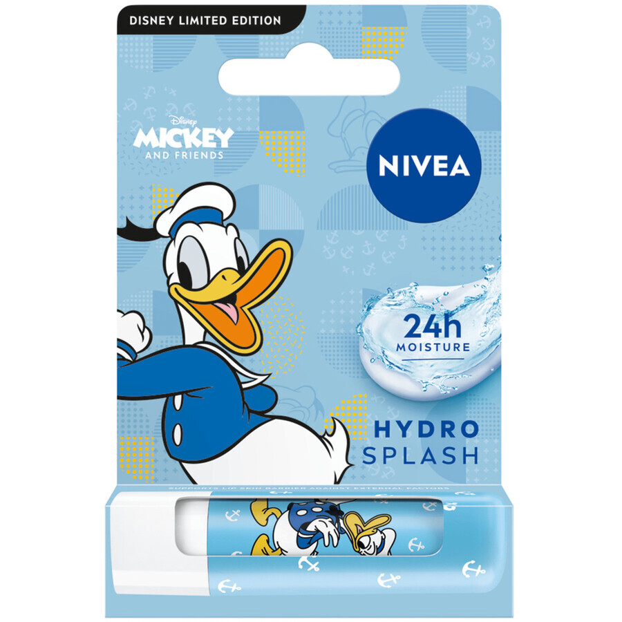 Nivea Donald Duck, lipstick, verzorging, Hydro Splash, 4.8 g