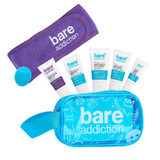 Bare Addiction My First Skincare Routine Set, a set of mini products and accessories in a makeup bag