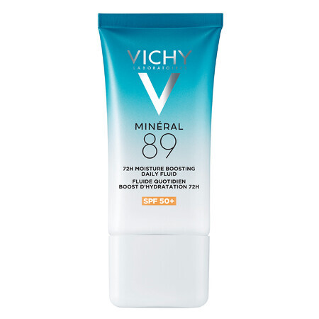 Vichy Mineral 89, crema-fluido hidratante invisible, SPF 50, 50 ml