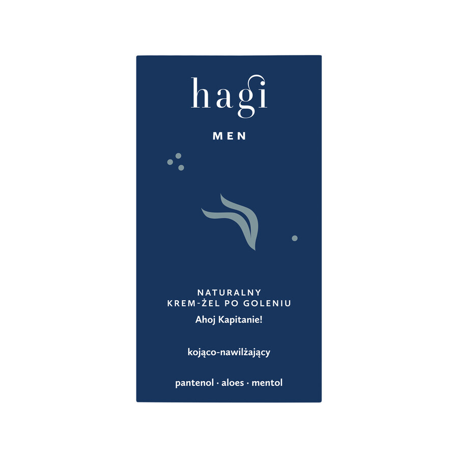 Hagi Men Ahoj Kapitan, gel-crème après-rasage naturel, apaisant et hydratant, 50 ml