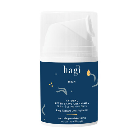 Hagi Men Ahoj Kapitan, gel-crème après-rasage naturel, apaisant et hydratant, 50 ml