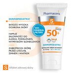 Pharmaceris S, veilige gezichtscrème, vanaf de geboorte, SPF 50+, 50 ml + Set, zonnebrandemulsie, SPF 50+, 10 ml + crème, gratis monster