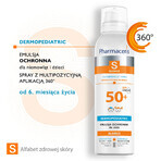 Pharmaceris S, émulsion protectrice pour bébés et enfants, SPF 50+, 150 ml + Set, émulsion solaire, SPF 50+, 10 ml + crème, échantillon gratuit