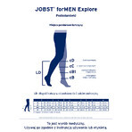 Jobst For Men Explore, Kompressionskniestrümpfe, CCL2, geschlossene Spitze, Größe 3, schwarz