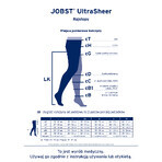 Jobst Ultra Sheer, collants de compression, CCL2, bout fermé, taille 5, naturel