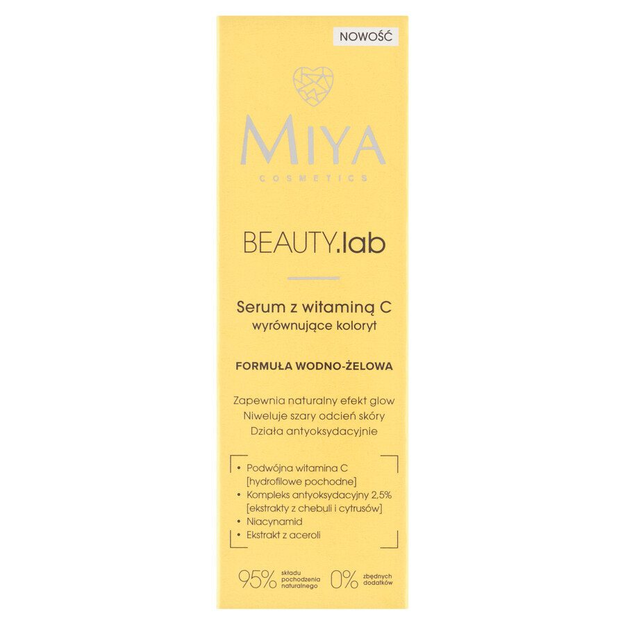 Miya BEAUTY.lab, Suero de vitamina C para unificar el tono de la piel, 30 ml