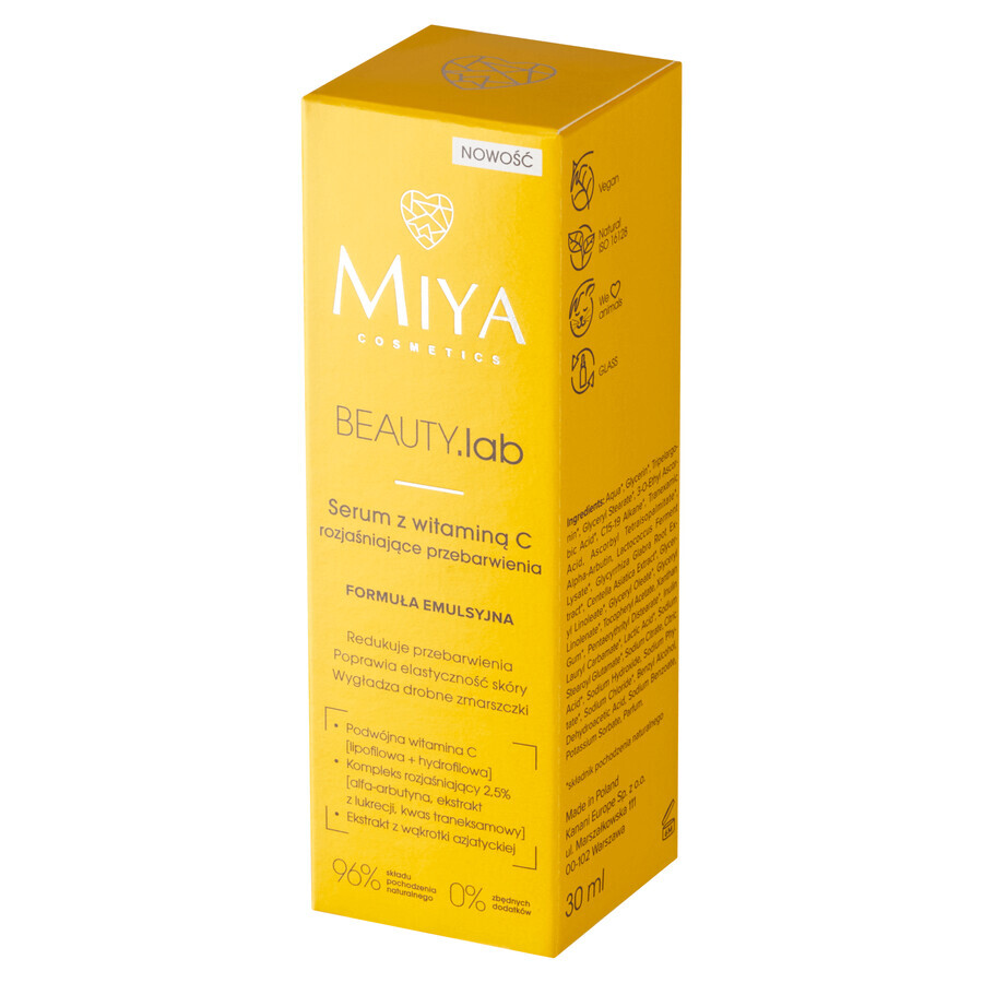 Miya BEAUTY.lab, Serum with vitamin C to reduce hyperpigmentation, 30 ml