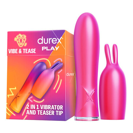 Durex Play Vibe &amp; Tease, 2-in-1 vibrator met stimulerende tip