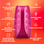 Durex Play Ride &amp; Vibe, masturbator masculin vibrator cu funcție de lingere