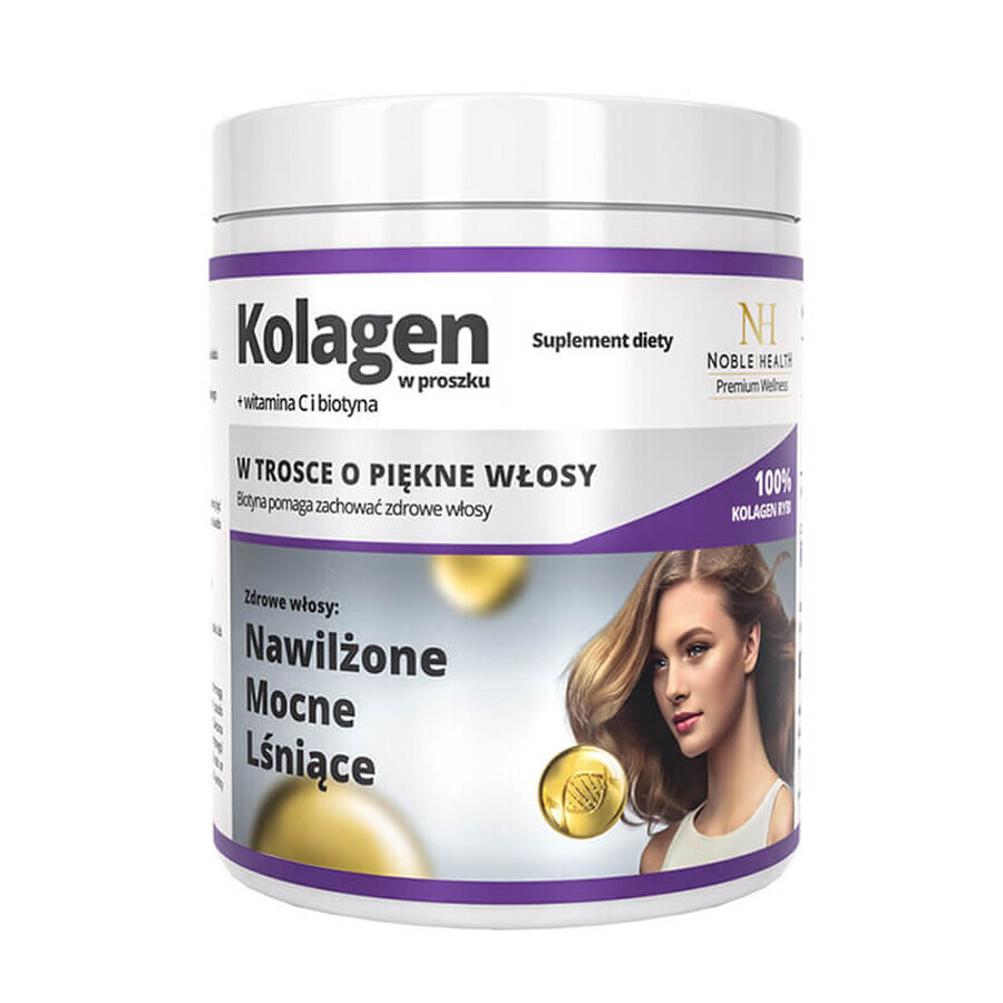 Noble Health Collageen + Vitamine C en Biotine set, 100 g + Klasse A CollaVegan, 60 capsules