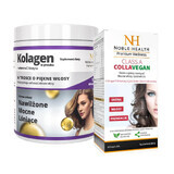 Noble Health Collageen + Vitamine C en Biotine set, 100 g + Klasse A CollaVegan, 60 capsules